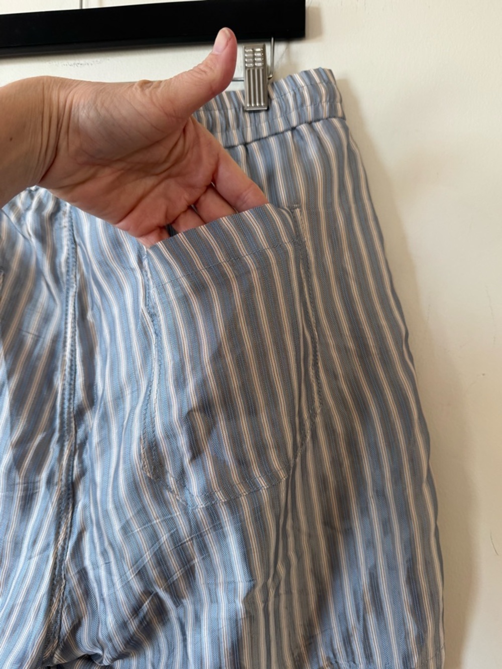 NWOT Tiger of Sweden Twolum Sky Blue Striped Shorts 44 / XL - Picture 9 of 13